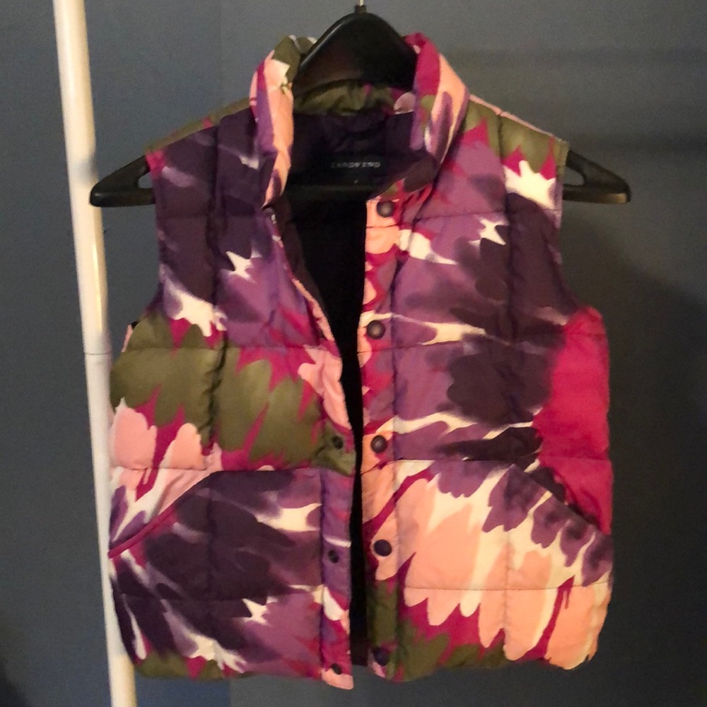 Lands End Girls proffer vest Tye Dye